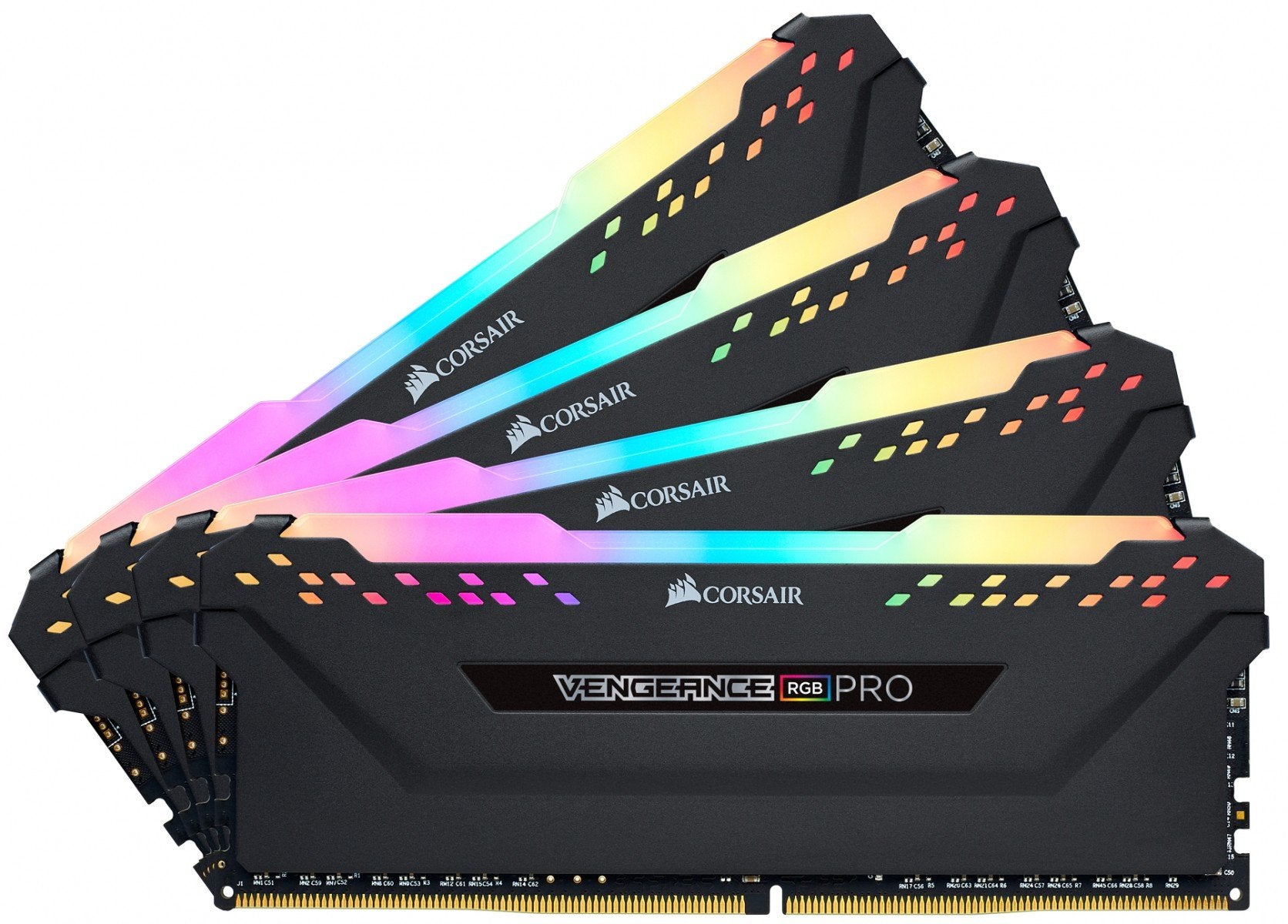 Module de mémoire Corsair Vengeance RGB Pro CMW64GX4M4E3200C16 64 Go 4 x 16 Go DDR4