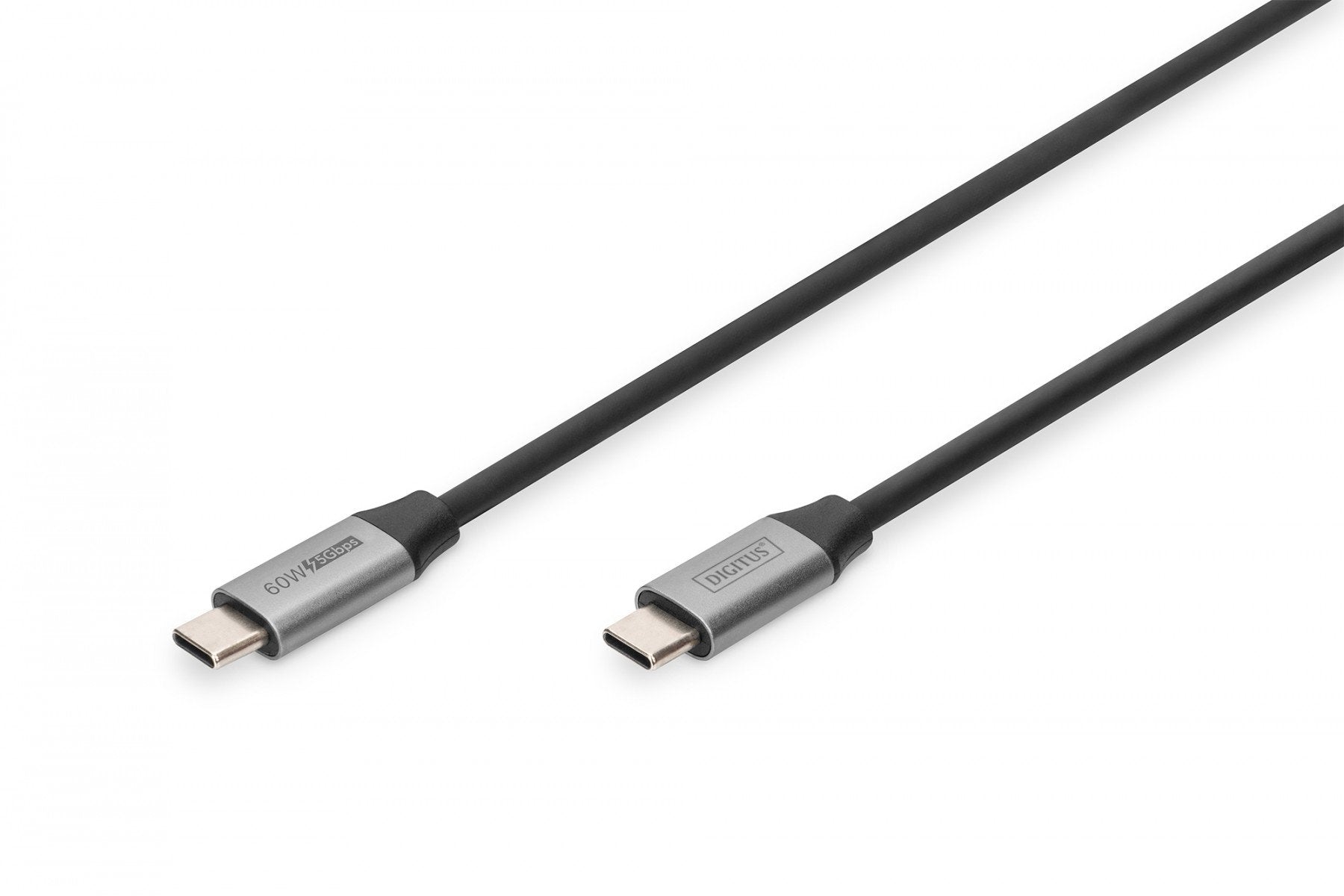 Digitus DB-300220-010-S câble USB USB 3.2 Gen 1 (3.1 Gen 1) USB C 5 Gbit/s 60 W Noir