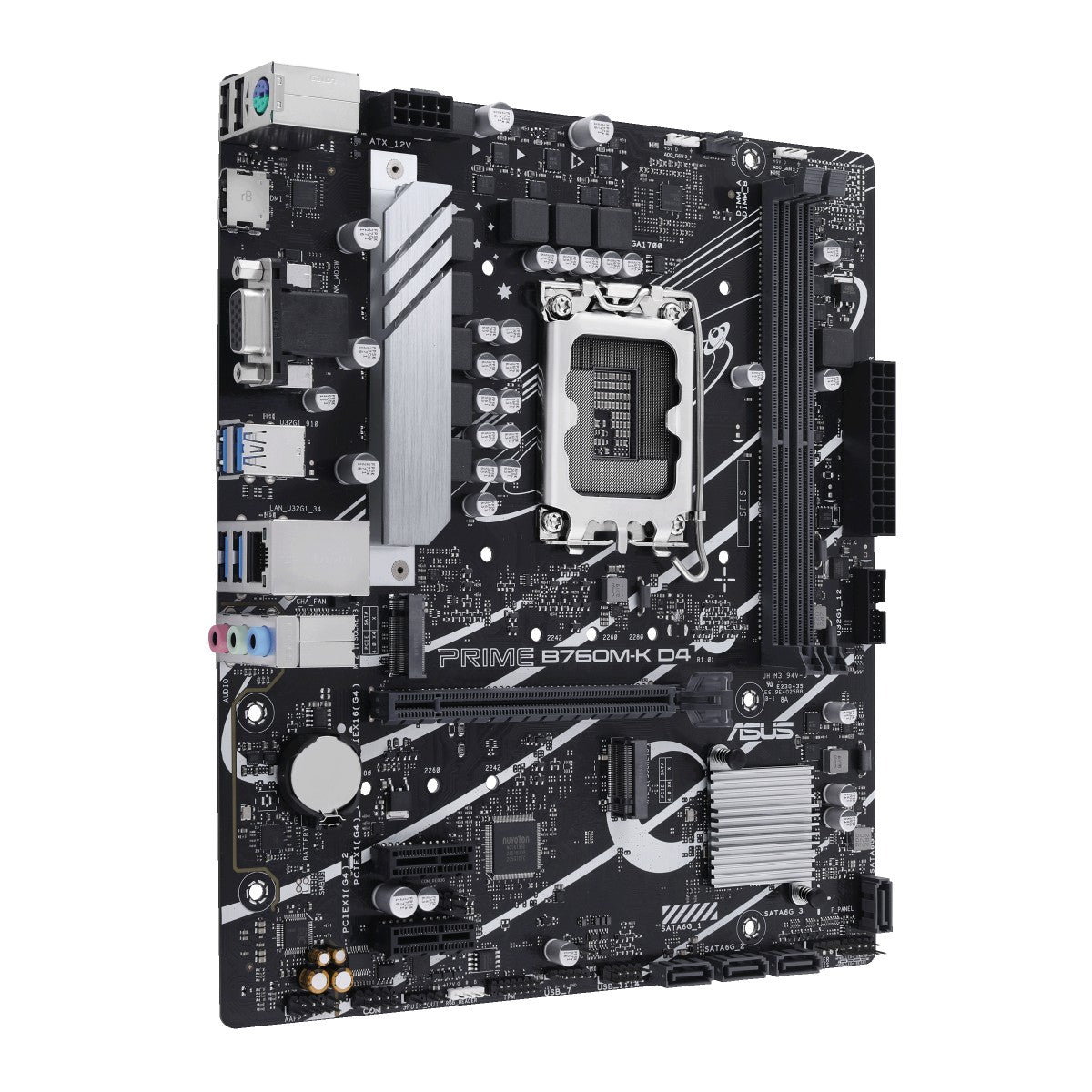 ASUS PRIME B760M-K D4 LGA1700 microATX MB 2xDDR4 4xSATA 2xM.2 1xD-Sub 1xHDMI 2.0