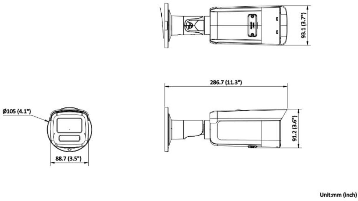 Hikvision DS-2CD2T23G2-4LI(2.8mm) 2 MP caméra réseau Bullet avec Acusense et éclairage hybride intelligent fixe