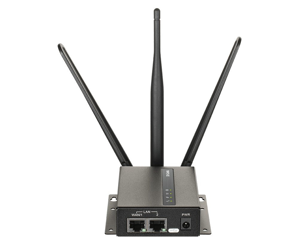 D-LINK 4G VPN LTE Cat 4 Industrial M2M Router Wi-Fi Dual SIM 2 External LTE Antennas 1 External Wi-Fi N Antenna 1 WAN/LAN FE Port