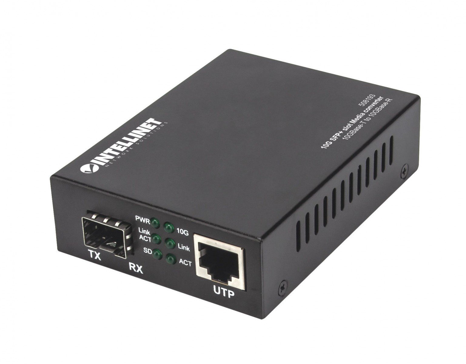 Intellinet 508193 convertisseur de support réseau 10000 Mbit/s Noir