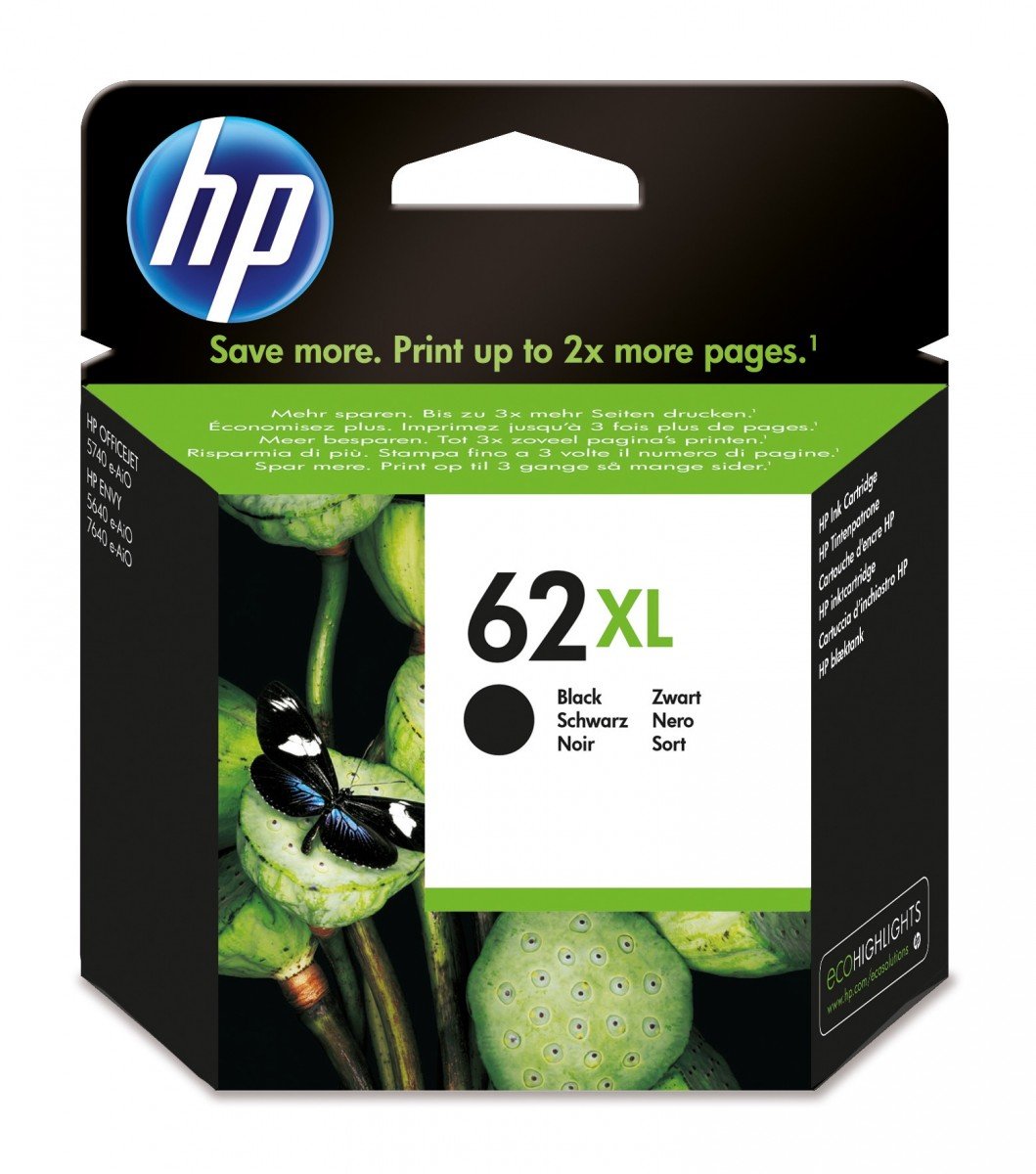 HP 62XL original Ink cartridge C2P05AE UUS black high capacity 1-pack