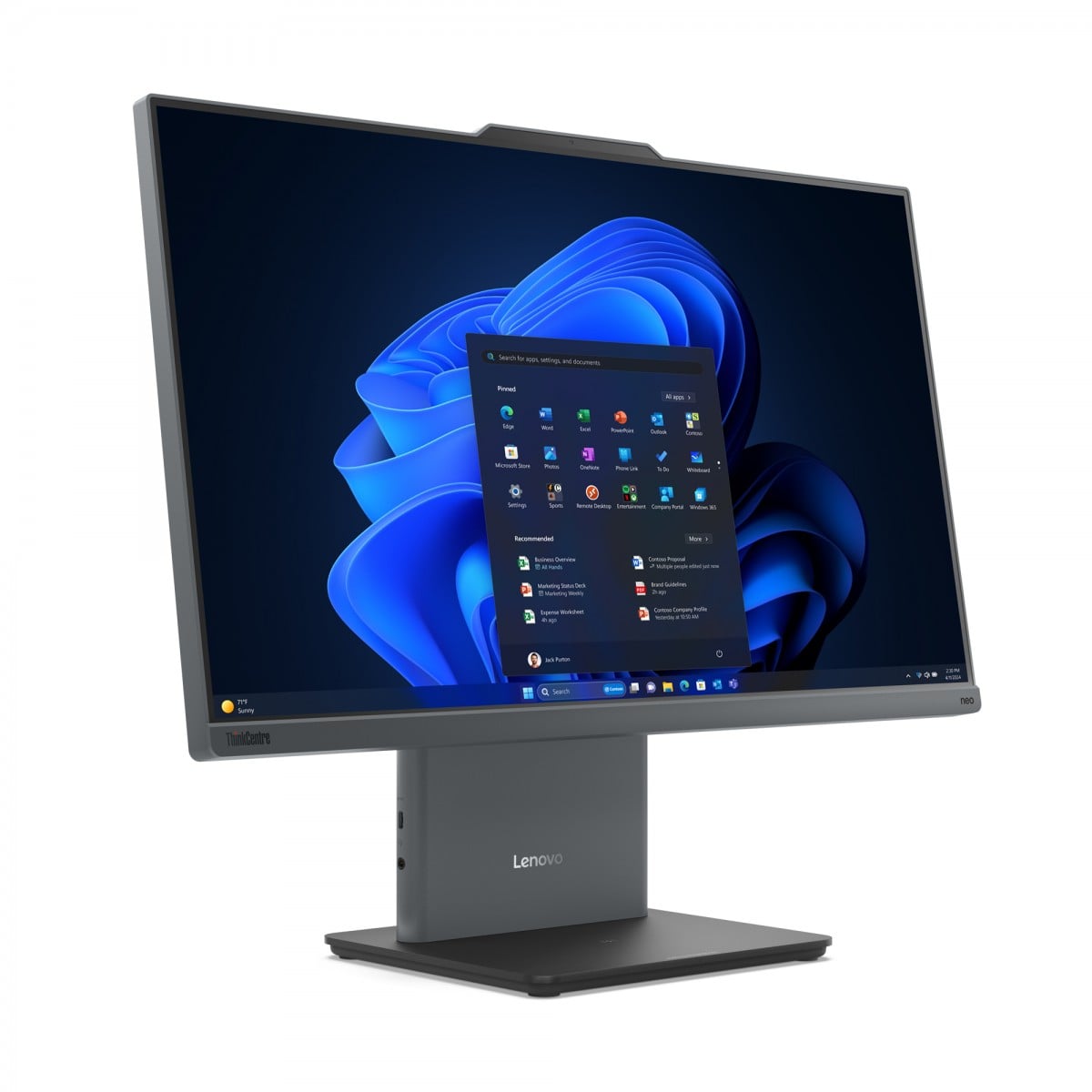 "Lenovo ThinkCentre neo 50a 24 Gen 5 Intel Core 5 210H 60,5 cm (23.8"") 1920 x 1080 pixels Écran tactile PC All-in-One 16 Go DDR5-SDRAM 512 Go SSD Windows 11 Pro "