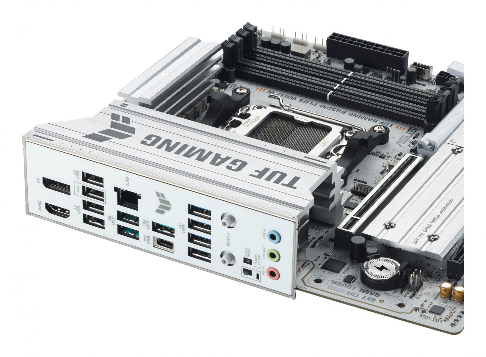 ASUS AMD TUF GAMING B850M-PLUS WIFI7 W Micro-ATX motherboard DDR5 PCIe 5.0 3xM.2 1xHDMI 1xDisplayPort
