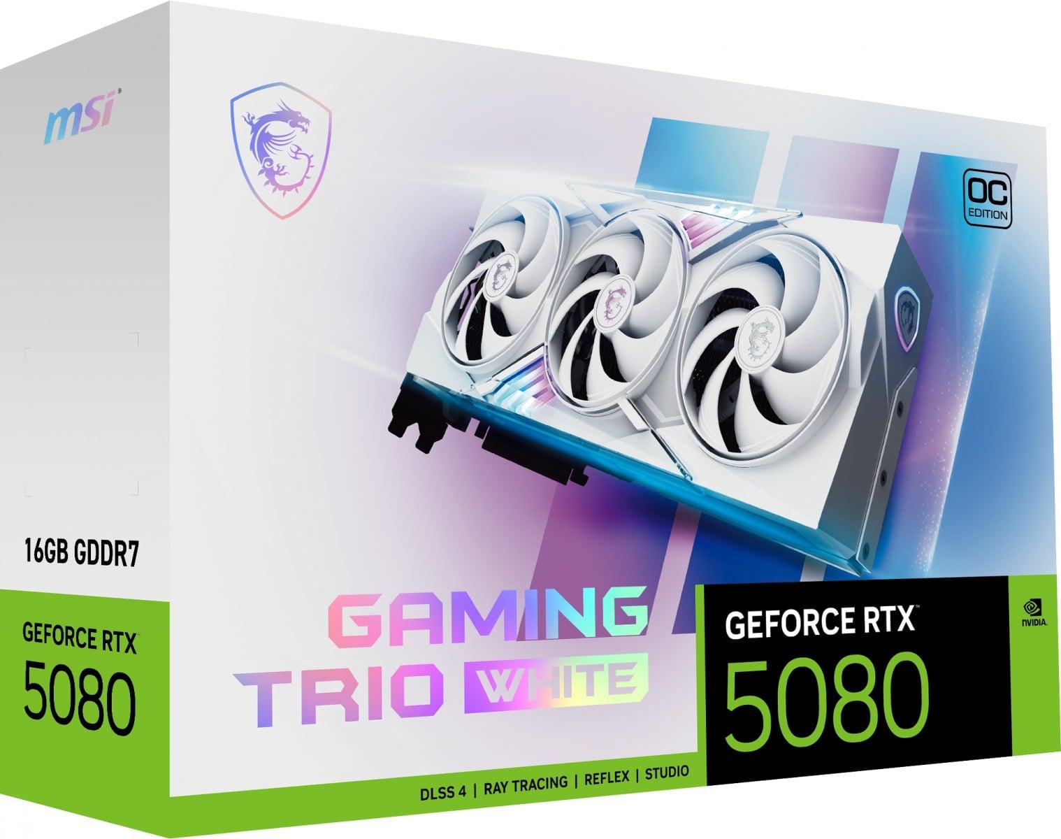 MSI GeForce RTX 5080 Gaming Trio OC 16GB GDDR7 DLSS4 WHITE