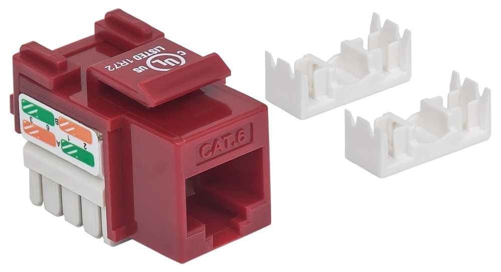 Intellinet 210614 Module keystone C6 UTP rouge