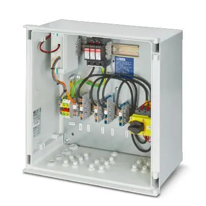 Boîte de connexion photovoltaique 1MPPT, 1000V CC, avec déconnecteur incendie et protection contre les surtensions T1/T2, IP65, Phoenix Contact