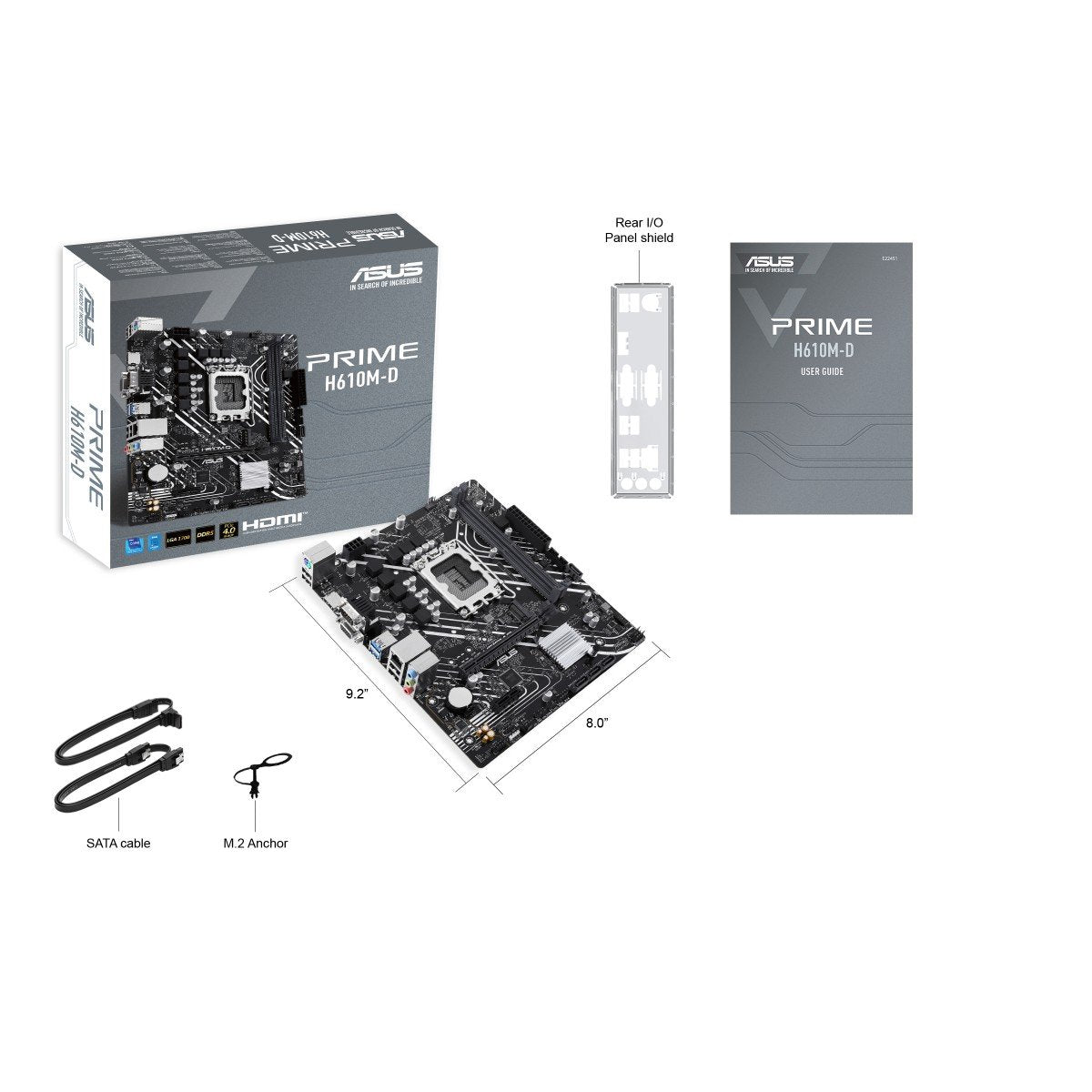 ASUS PRIME H610M-D LGA 1700 2DDR5 microATX 4xSATA MB 1xHDMI 2.1 1xD-Sub 1xM.2