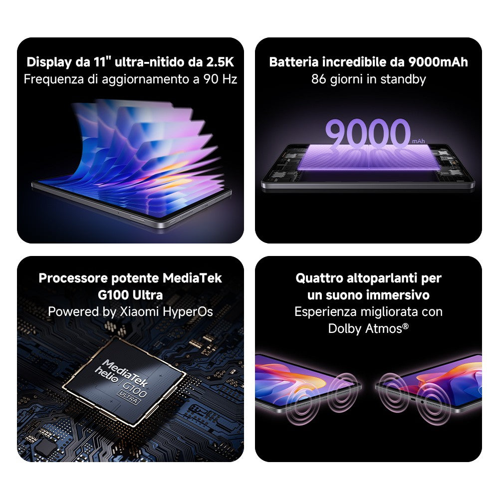 "Xiaomi Redmi Pad 2 128 Go 27,9 cm (11"") 4 Go Wi-Fi 5 (802.11ac) Gris"