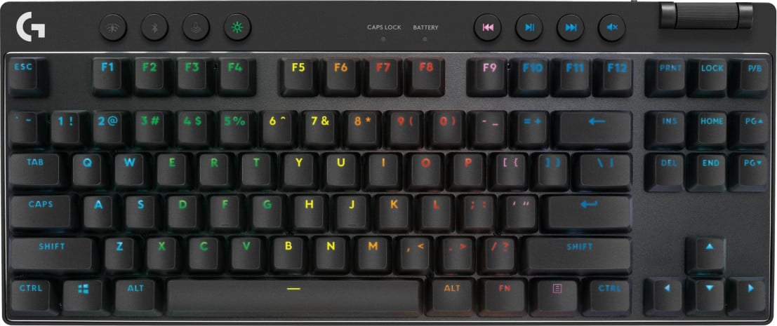 Logitech G PRO X TKL clavier Gaming RF sans fil + Bluetooth QWERTY US International Noir