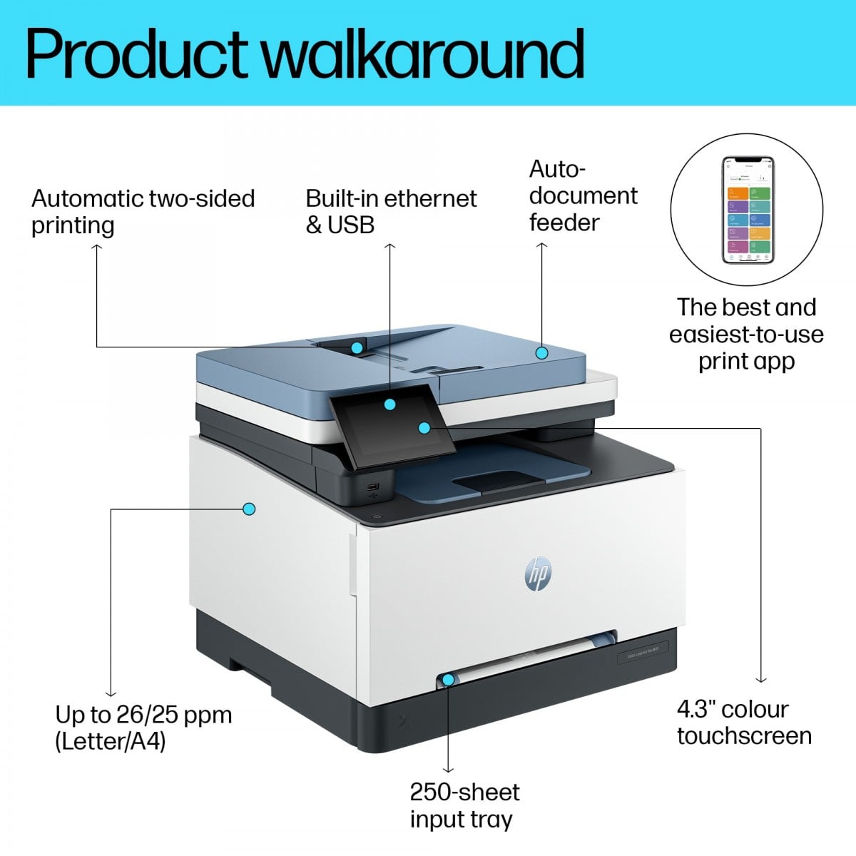 HP Color LaserJet Pro MFP 3302fdn Prntr Laser A4 600 x 600 DPI 25 ppm