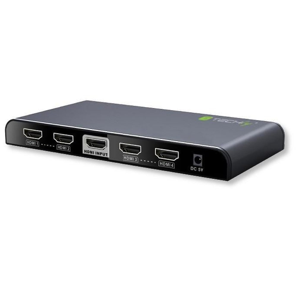 Techly IDATA HDMI2-4K4 Répartiteur HDMI 2.0 4K@60Hz 1x4 Actif