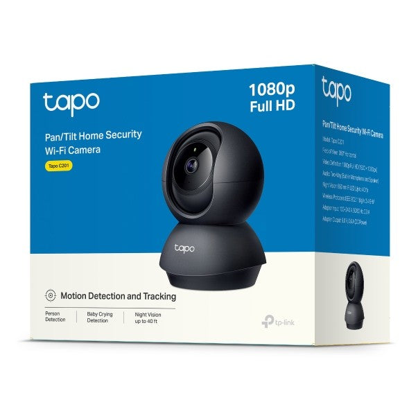 TP-LINK Pan/Tilt Home Security Wi-Fi Camera 1080p 2.4GHz Horizontal 360 Pan/Tilt Smart Detection and Notifications