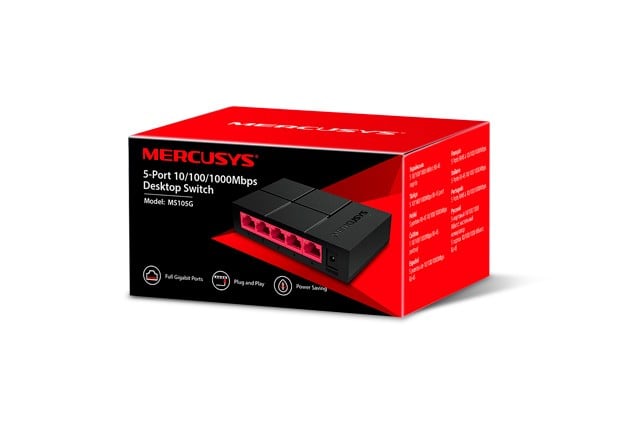 TP-LINK MERCUSYS MS105G 5-Port 10/100/1000Mbps Desktop Switch
