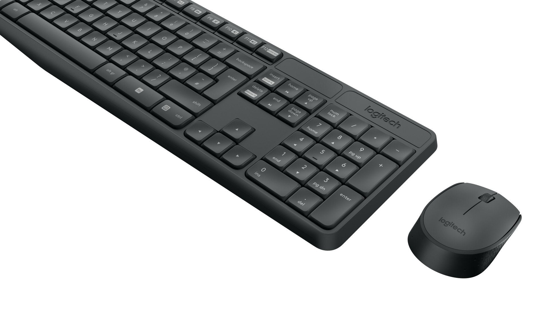 LOGITECH MK235 Wireless Keyboard&Mouse GREY Clavier QWERTY (US)