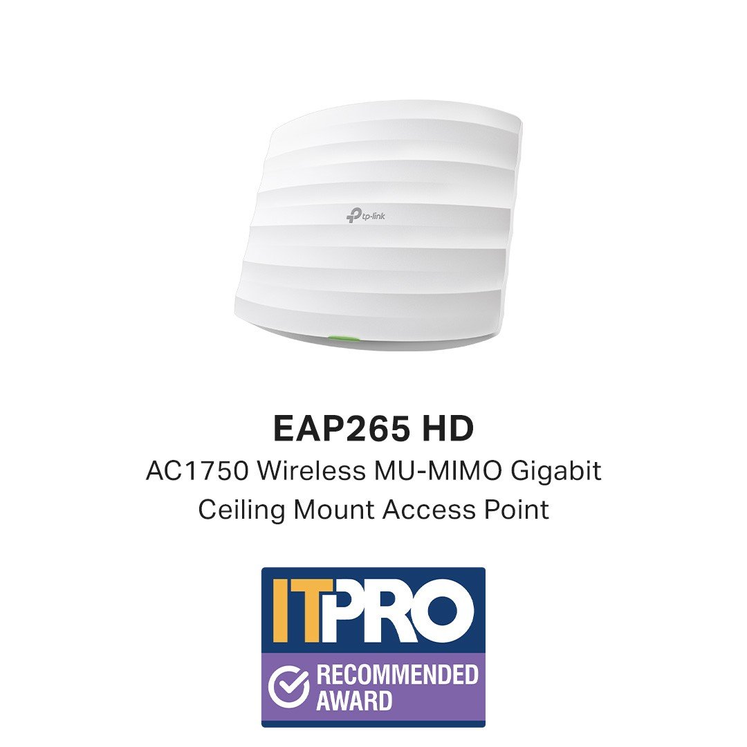 TP-Link Omada EAP265 HD point d'acces réseaux locaux sans fil 1300 Mbit/s Blanc Connexion Ethernet, supportant l'alimentation via ce port (PoE)