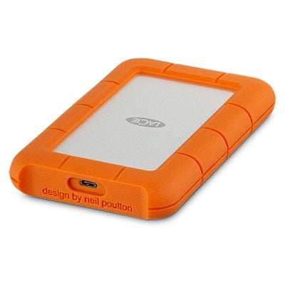 LACIE RUGGED 1To USB-C USB3.0 rÃ©sistant aux chutes. compressements et Ã  la pluie. utilisation tout terrain. orange