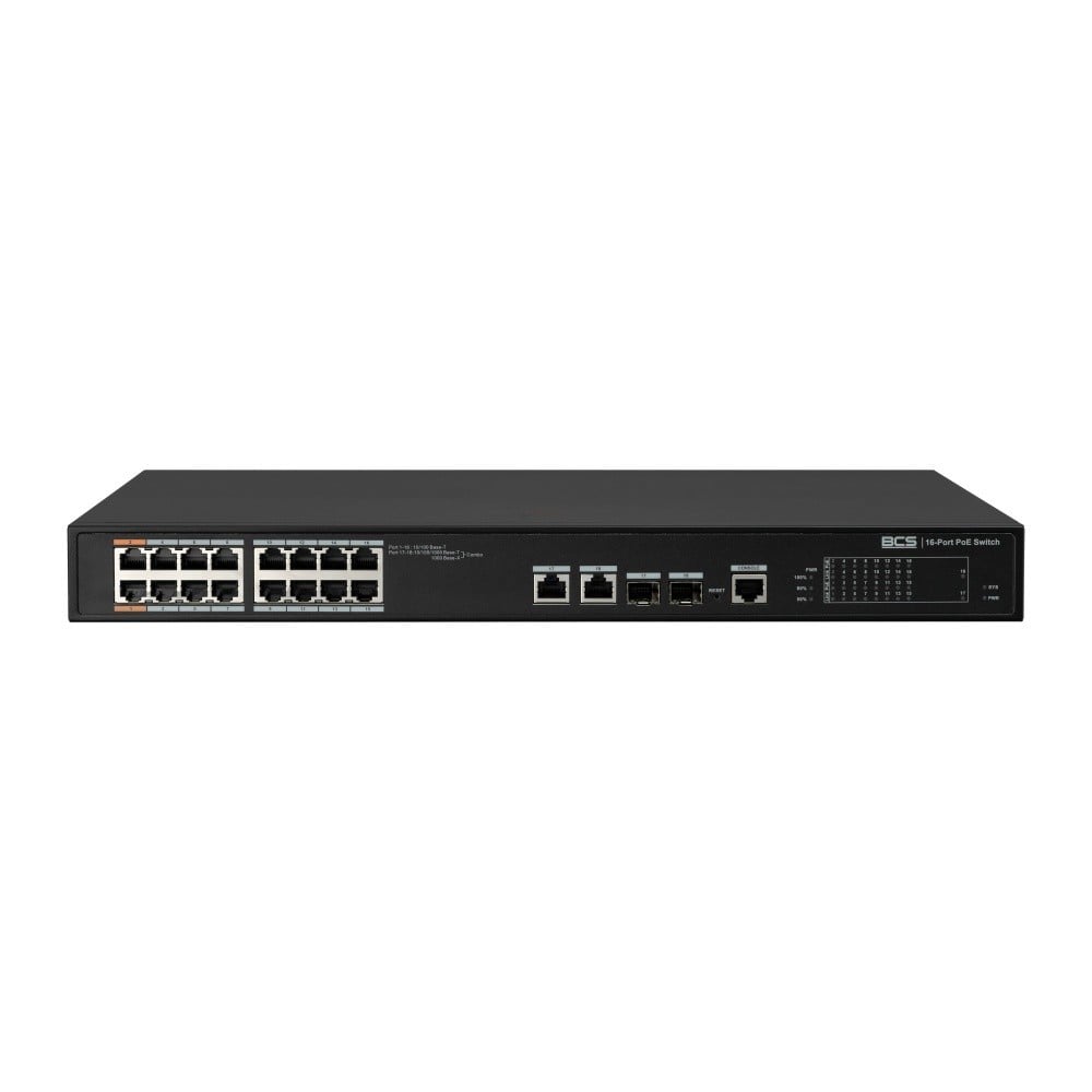 BCS BCS-L-SP1602G-2SFP-M(2) Commutateur PoE géré 16 ports avec technologie exPoE 240W