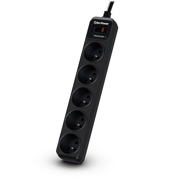 CyberPower B0520SC0-FR parasurtenseur Noir 5 prise(s) CA 200 - 250 V 1,8 m