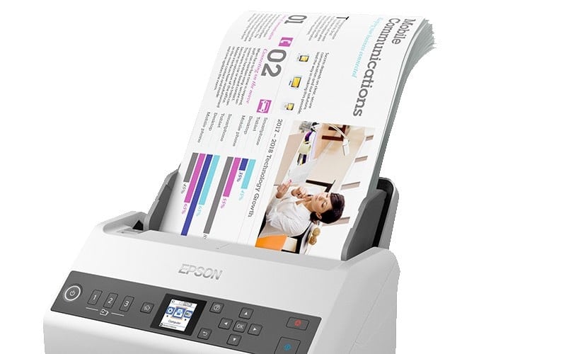 EPSON WorkForce DS-730N business scanner 600dpi