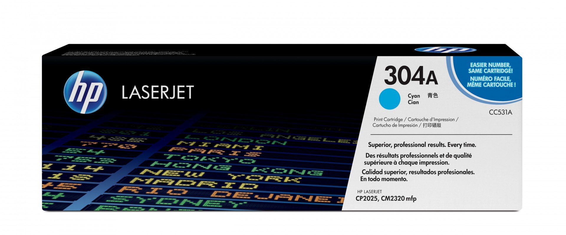 HP 304A original Colour LaserJet Toner cartridge CC531A cyan standard capacity 2.800 pages 1-pack ColorSphere