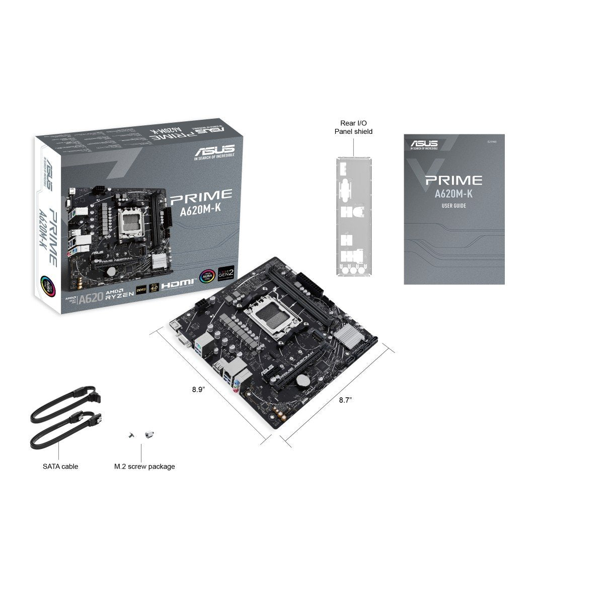 ASUS PRIME A620M-K AMD A620 Emplacement AM5 micro ATX