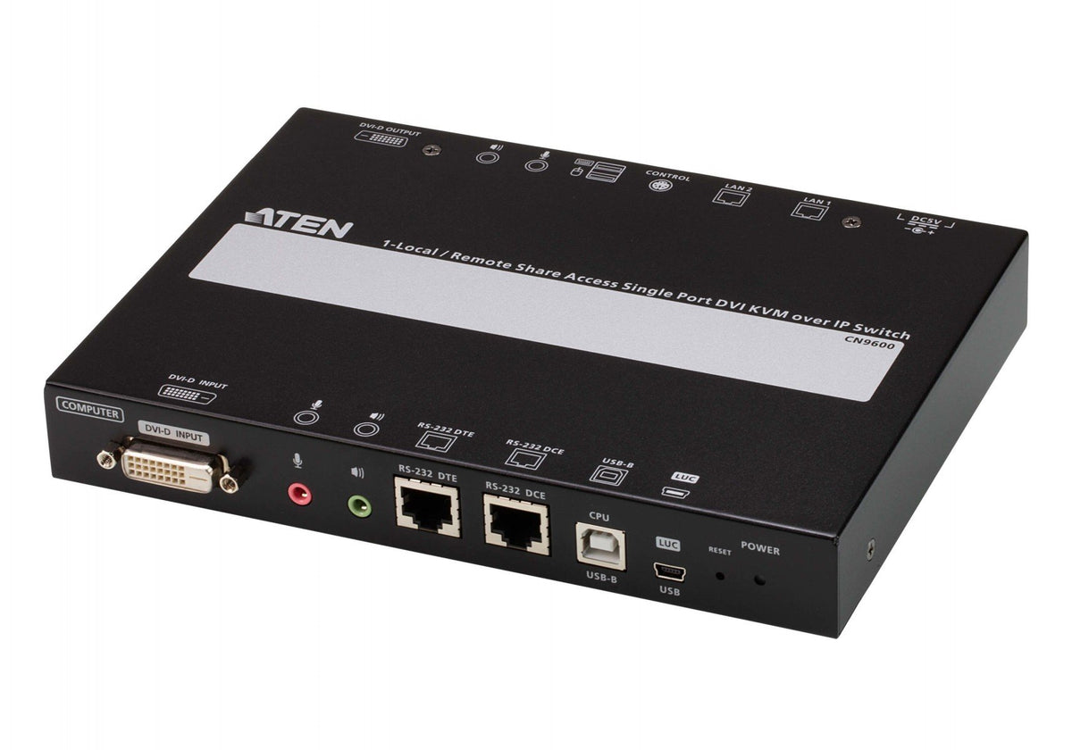 ATEN CN9600-AT-G commutateur écran, clavier et souris Noir