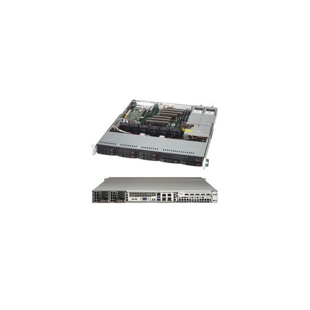 Supermicro CSE-113MFAC2-R804CB Black 1U SC113MFAC2 chassis w/ Redundant 800W (platinum)