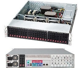 Supermicro CSE-216BE2C-R920LPB serveur barebone Rack (2 U) Noir, Argent