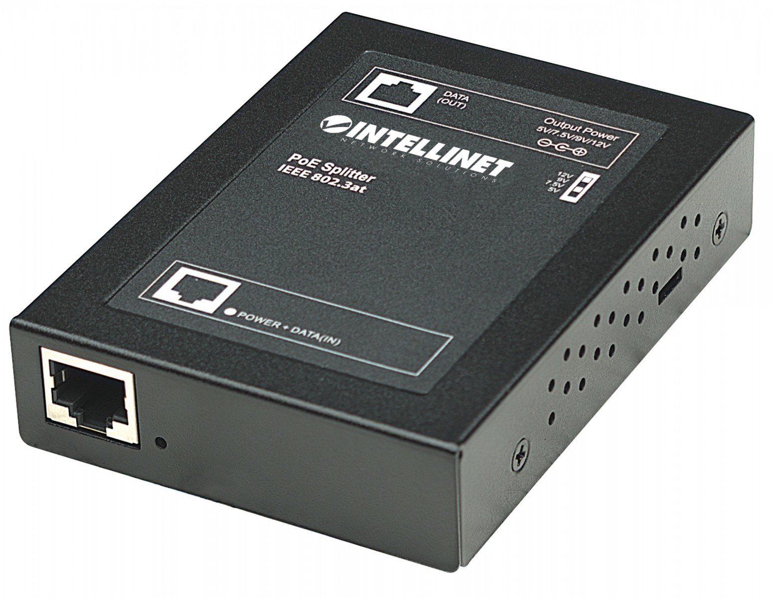 Intellinet 560443 séparateur voix-données Connexion Ethernet, supportant l'alimentation via ce port (PoE) Noir