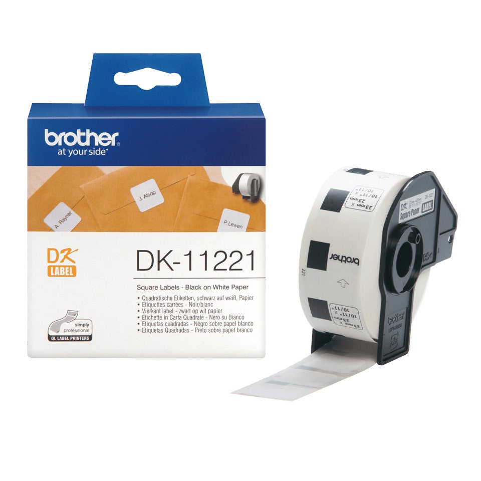 BROTHER Etiquettes papier carres 23x23mm