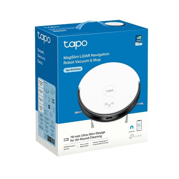 TP-Link Tapo RV20 Mop Noir, Blanc