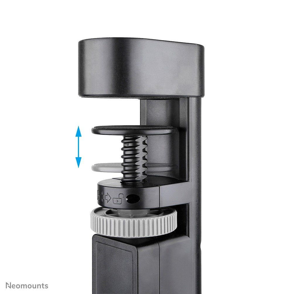 NEOMOUNTS VOLT Desk Clamp socket with Quick-charge USB Ports clamp 0-50mm 3x type-F 230V 1x USB-A 18W 2x USB-C 20W