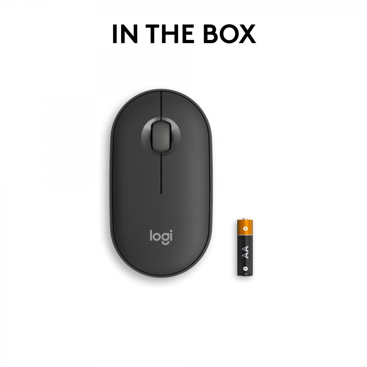 LOGITECH Pebble Mouse 2 M350s Mouse optical 3 buttons wireless Bluetooth 5.2 LE tonal graphite
