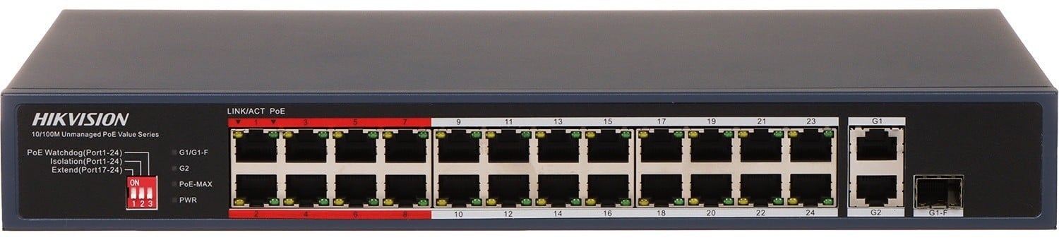 Hikvision DS-3E0326P-E/M(C) 24 Port Fast Ethernet Unmanaged POE Switch