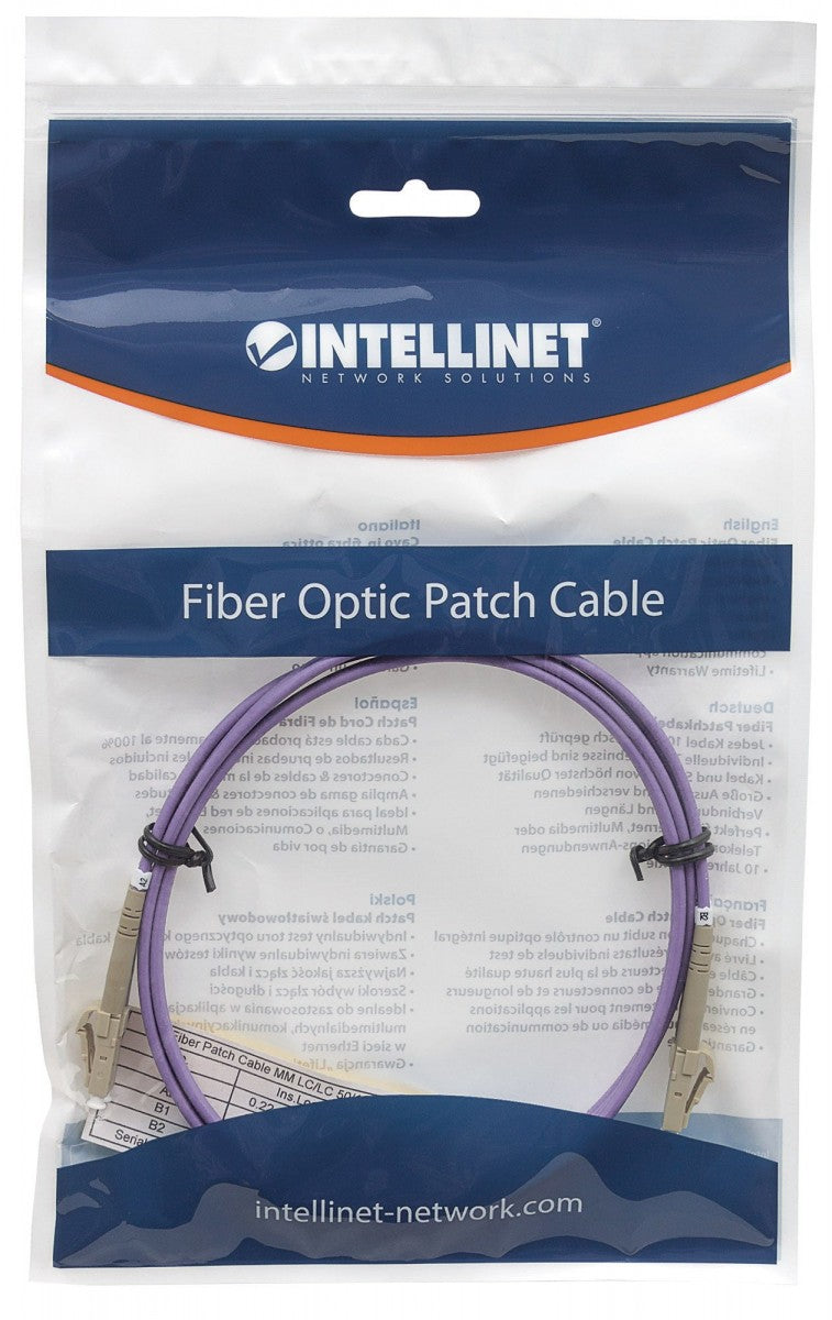 Intellinet 750875 câble de fibre optique 1 m LC OM4 Violet