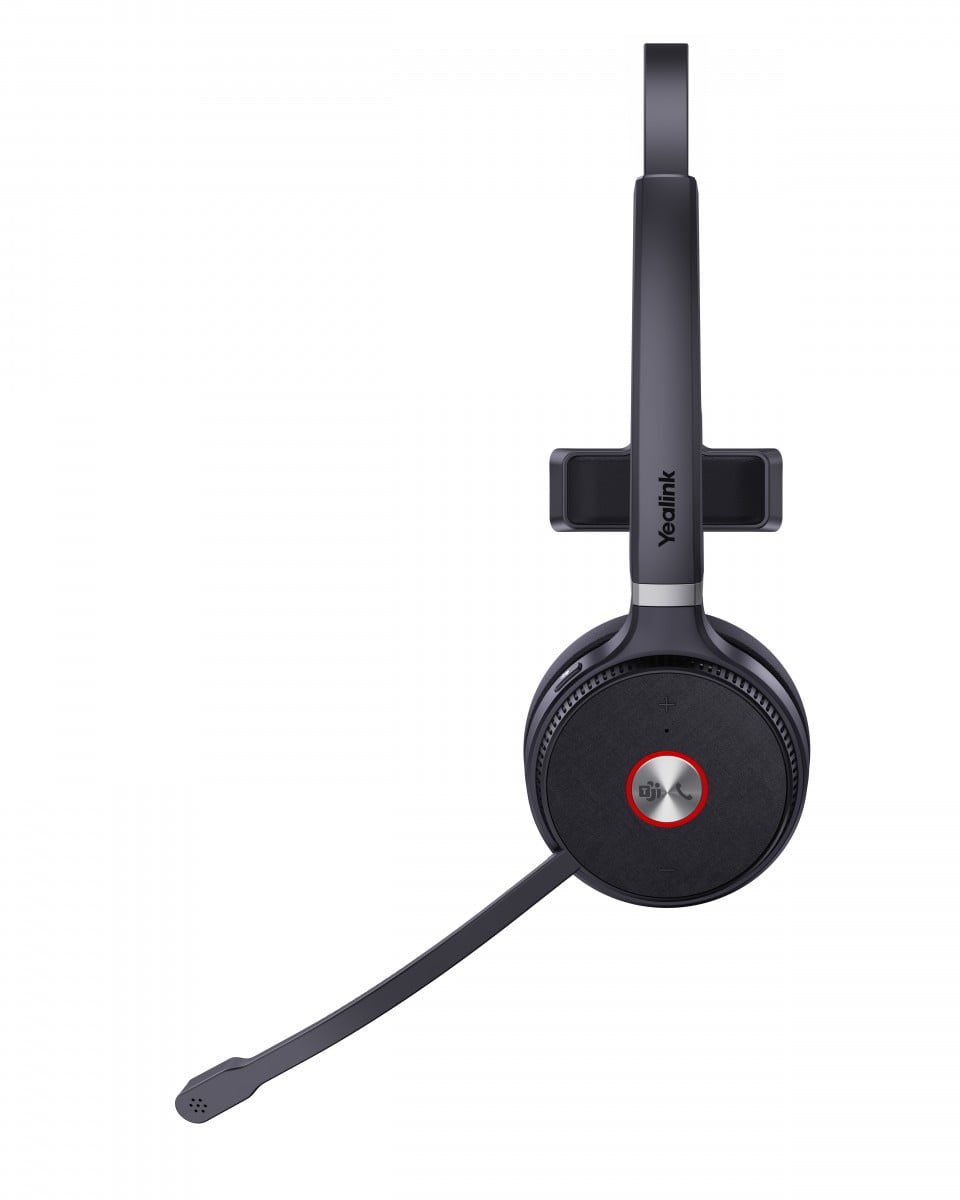 Yealink WH62 Mono Teams Sans fil Arceau Bureau/Centre d'appels Micro-USB Socle de chargement Noir