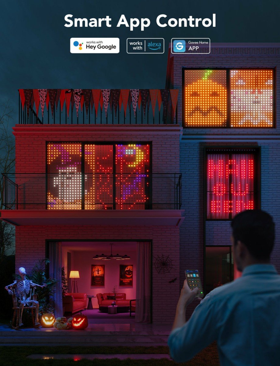 Govee H70B1 Curtain Light | Rideau, lumiere LED | Wi-Fi, Bluetooth, RGBIC, IP65