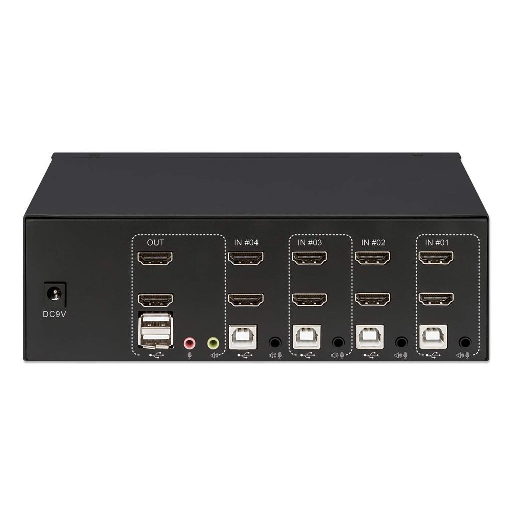 Manhattan 153539 Commutateur KVM 4/1 USB HDMI 4K