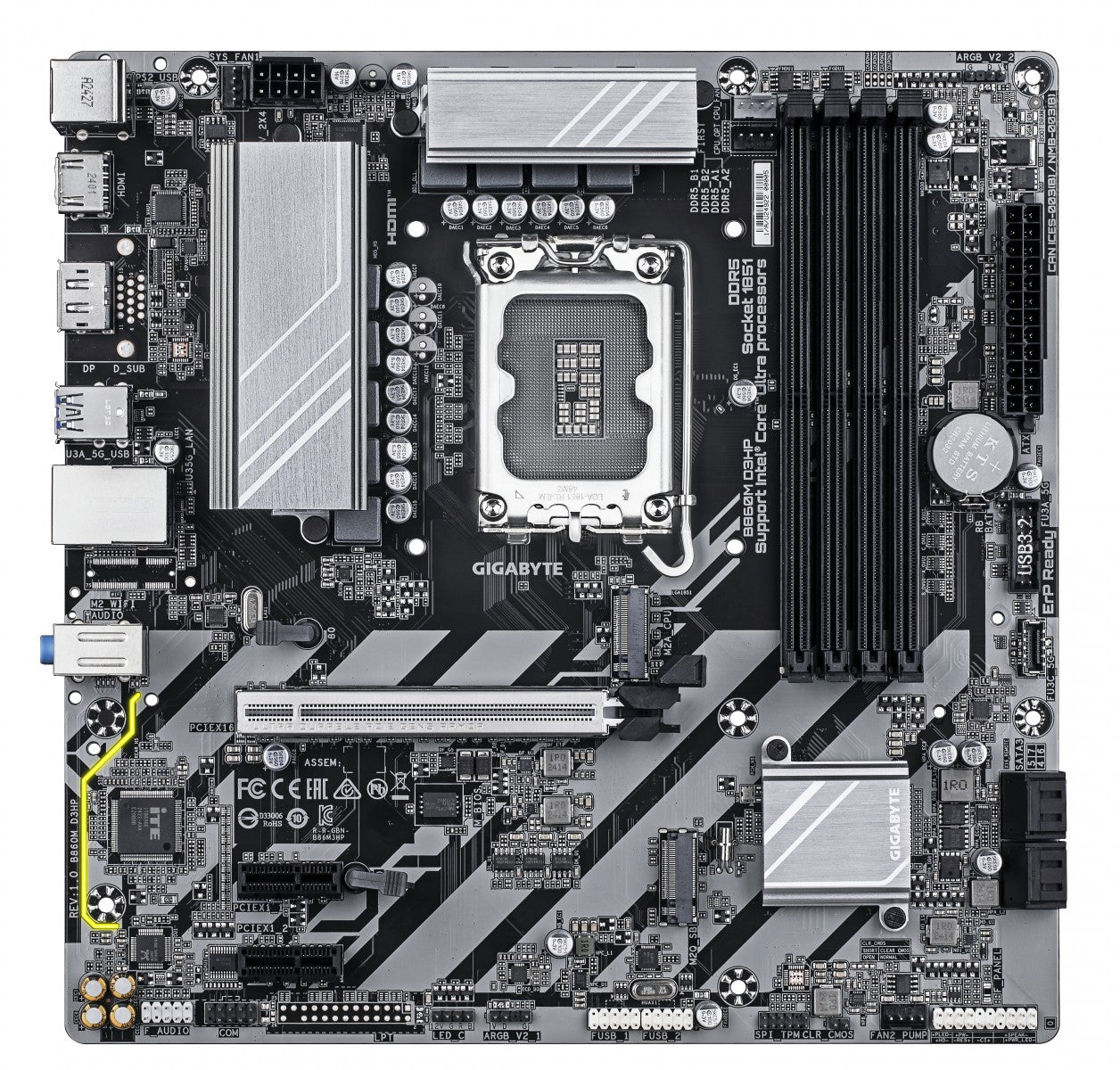 GIGABYTE B860M D3HP carte mere Intel B860 LGA 1851 (Socket V1) micro ATX