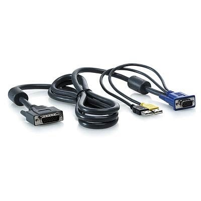 Hewlett Packard Enterprise 1x4 KVM Console 6ft USB Cable câble kvm Noir 1,82 m