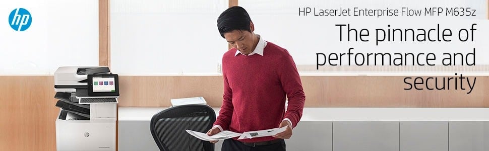 HP LaserJet Enterprise Flow MFP M635z MFP Mono laser 216x864mm A4 61ppm Print 3200sheets USB LAN