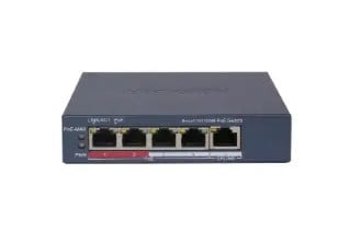 Hikvision DS-3E1105P-EIV2 commutateur réseau Géré Fast Ethernet (10/100) Connexion Ethernet, supportant l'alimentation via ce port (PoE) Gris