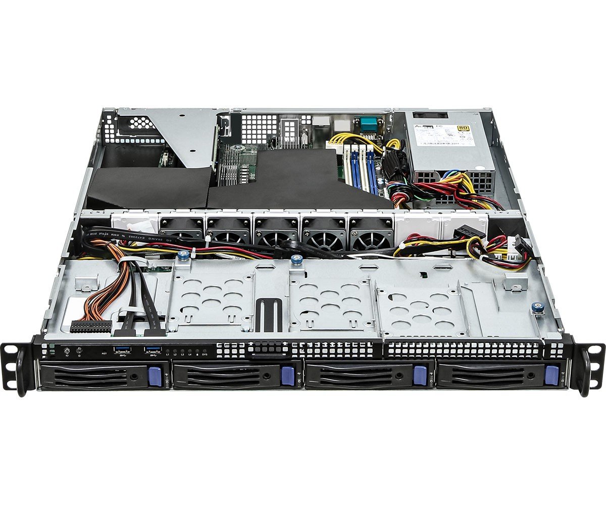 ASRock 1U4LW-X570, Rack 1U, UP, AMD Ryzen, 4xLFF, 2xGbE, Fixed PSU, IPMI