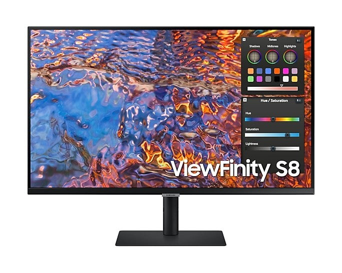 SAMSUNG LS32B800PXPXEN 32p 16:9 3840x2160 IPS 5ms HDR400 HAS/Swivel/Pivot/Tilt HDMI/DP/USB-C 90W/LAN USB3 Hub VESA 100