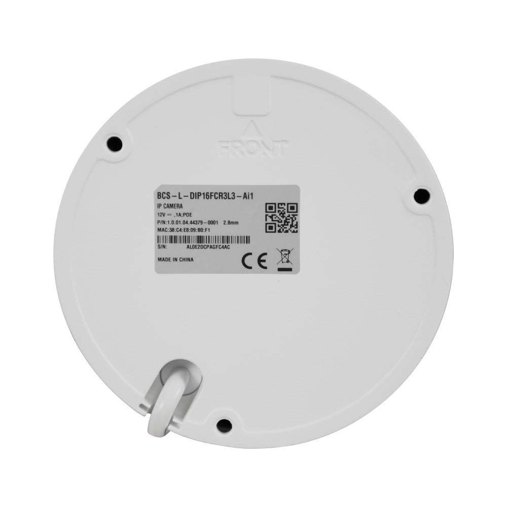 BCS BCS-L-DIP16FCR3L3-Ai1 Caméra dôme IP 6MP avec technologie NightColor et microphone