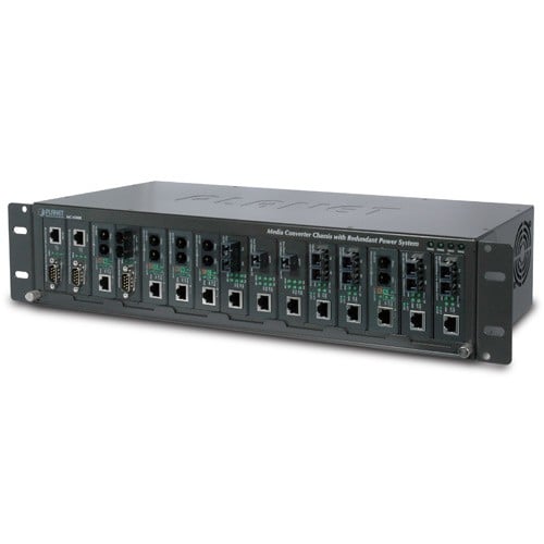 PLANET MC-1500R48 convertisseur de support réseau Interne Noir