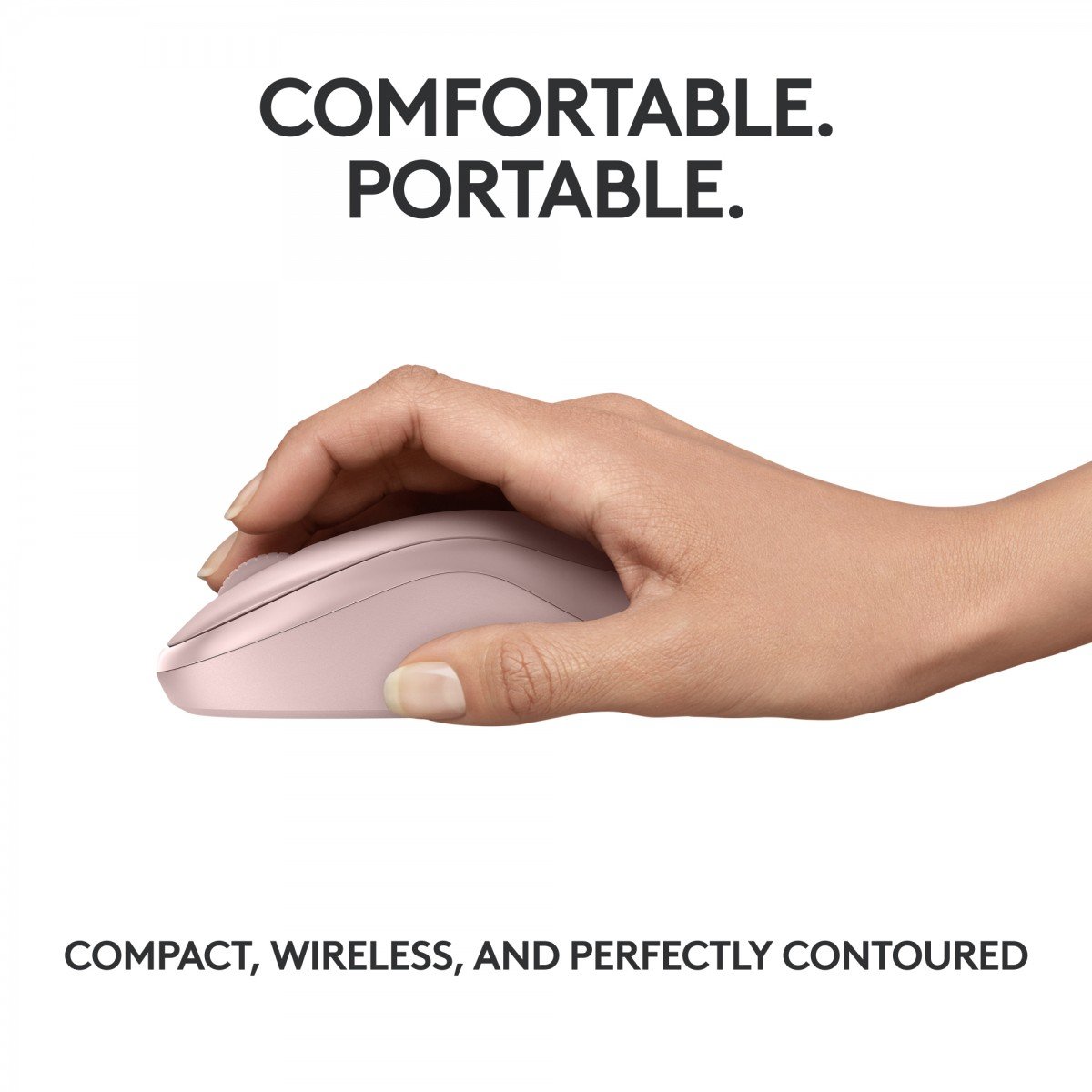 LOGITECH M240 Silent Mouse right and left-handed optical 3 buttons wireless Bluetooth rose