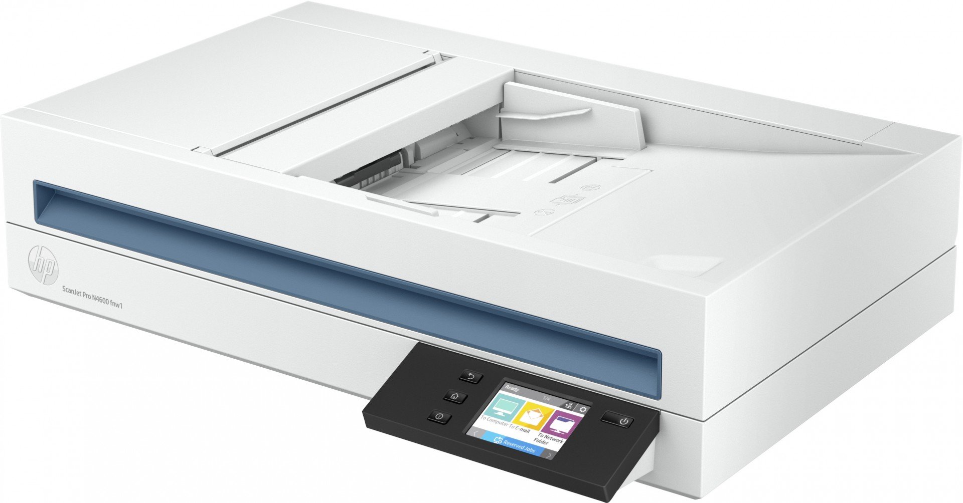 HP Scanjet Pro N4600 fnw1 Scanner a plat et chargeur automatique 1200 x 1200 DPI A5 Blanc